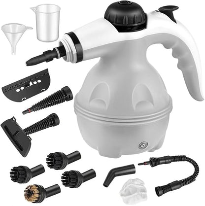 Steam Cleaner with 12 Accessories | Multi Purpose High Pressure Steam Cleaning Machine for Home | Handheld Steam Cleaner for Kitchen, Bathroom, Tiles, Carpets, Upholstery & Car Detailing