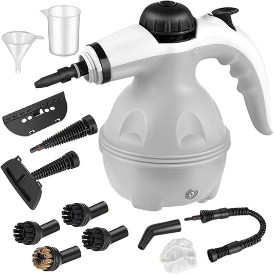 Steam Cleaner with 12 Accessories | Multi Purpose High Pressure Steam Cleaning Machine for Home | Handheld Steam Cleaner for Kitchen, Bathroom, Tiles, Carpets, Upholstery & Car Detailing