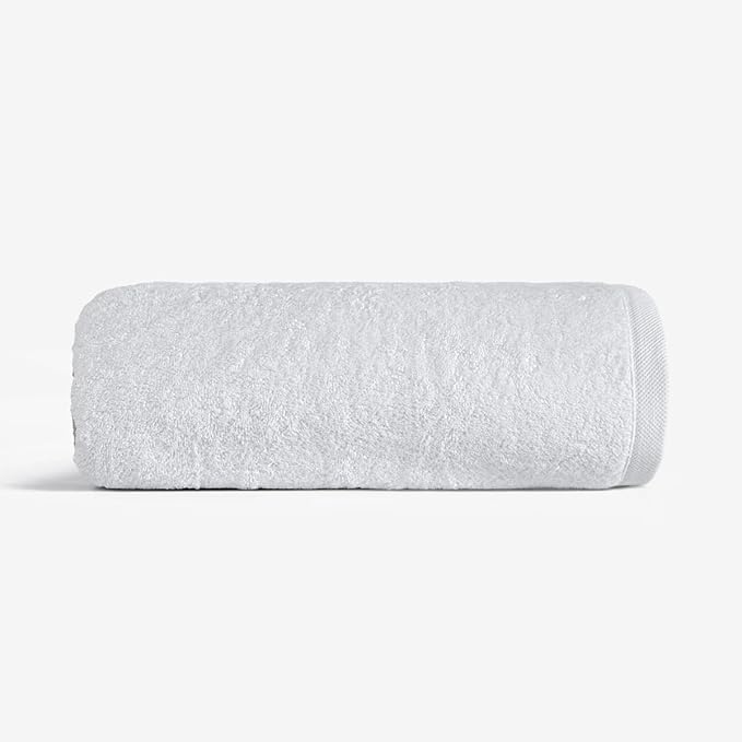 SALBAKOS 100% Turkish Cotton Jumbo Bath Sheet Towel Oversized 40x80 inch | Premium Hotel & Spa Quality, Soft, Absorbent, XL Bath Towels | Made in Turkey (Pack of 1, White, Jumbo Bath Sheet)