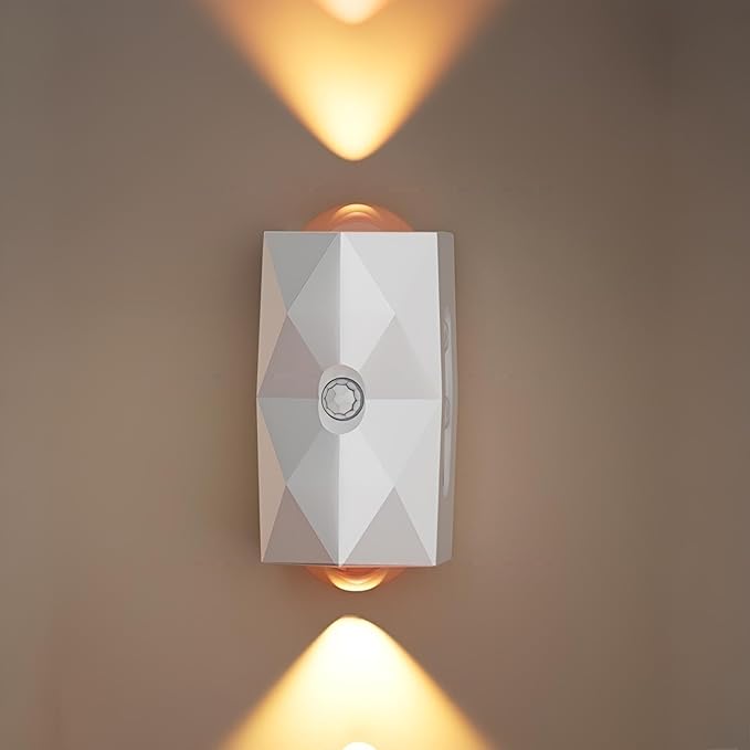 Motion Sensor Night Light,Motion Sensor Light Indoor,USB Type-C Charging,Magnetic Mount,Colorful neon Colors Change,Wall lamp,Battery Operated Wall Sconce for Bedroom,Bathroom