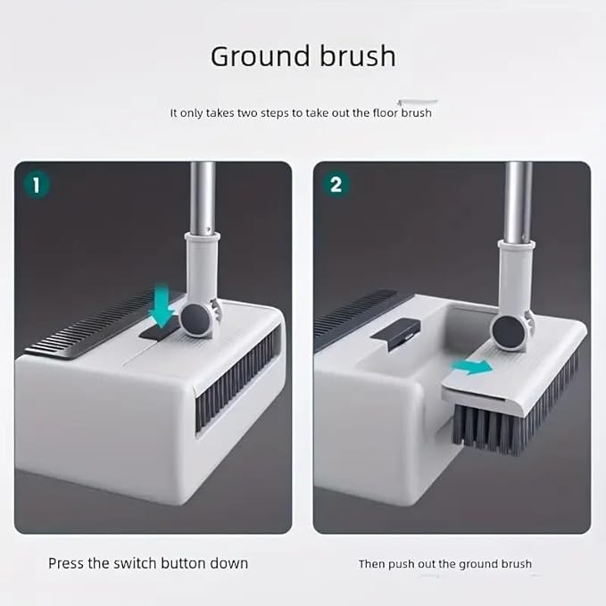 3 in 1Broom and Dustpan Set with Garbage Bags, Broom Dust pan with Long Handle, for Home, Broom with Dustpan Combo Set, for Home Office School Dorm, Cleaning Supplies, Household Cleaning Gadgets