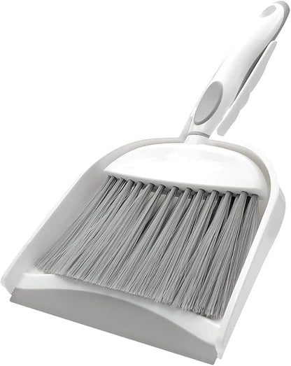 Dust pan, Mini Dustpan and Brush Set, Small Broom and Dustpan Set, Small Hand Broom and dust pan Set, Whisk Broom, Dust pan and Brush for Desk, Table, Home, Kitchen Necessities (Gray 2pcs)
