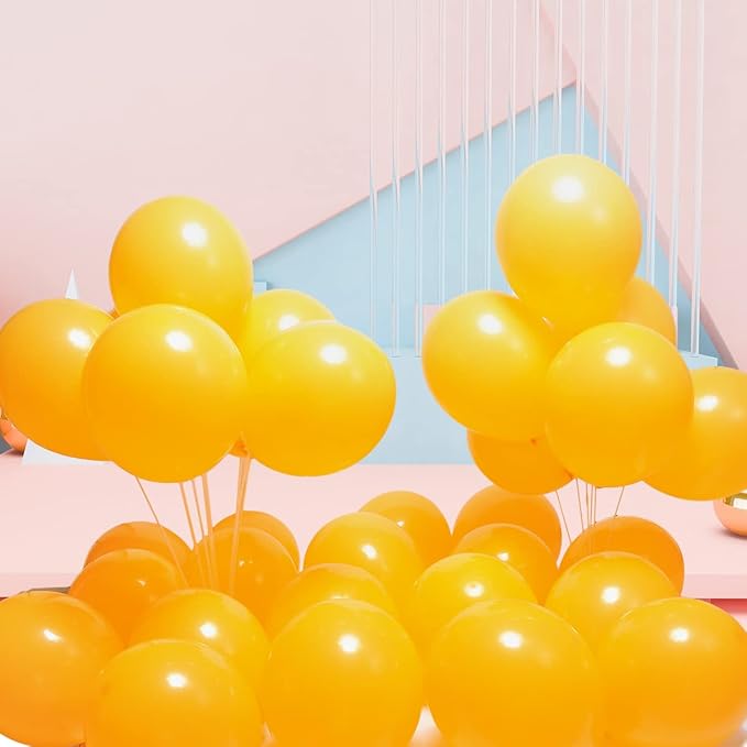 300 Pack Lemon Yellow Balloons 12 inch Mustard Yellow Latex Party Balloon Bulk for Various Party Events Decorations