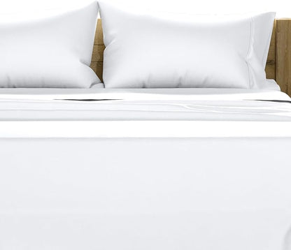 TEXAS LINEN CO. 100% Egyptian Cotton Sheets Twin XL Size - 1000 Thread Count 3 PC White Twin XL Sheet Sets Cotton, College Dorm Sheets Twin XL Set, 16" Deep Pocket Luxury Soft Cooling Bed Sheets