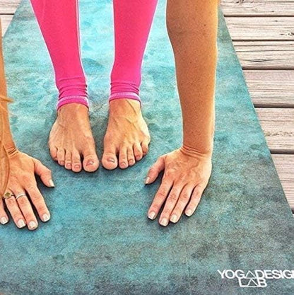YOGA DESIGN LAB | The Combo Yoga Mat | 2-in-1 Mat+Towel | Eco Luxury | Ideal for Hot Yoga, Power, Bikram, Ashtanga, Sweat | Studio Quality | Includes Carrying Strap!