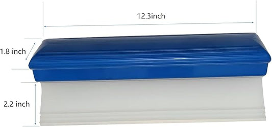 2pack 12inch Car Drying Squeegee Water Blade Universal Quick Drying Squeegee Wiper Flexible T-Bar Water Blade Silicone Squeegee for Car,Glass,Windshield,Bathroom Blue Handle