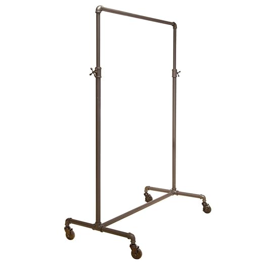 Adjustable Rolling Rack – Econoco Vintage Pipeline 2 Way Ballet Clothes Hanging Fixture