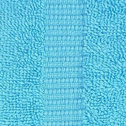 SALBAKOS 100% Turkish Cotton Bath Towel Set of 4 27x54 inch | Heirloom Quality | Hotel & Spa Collection | Ultra Soft, Super Absorbent, Long Lasting Bath Towels | Made in Turkey (Aqua, 4 Bath Towels)