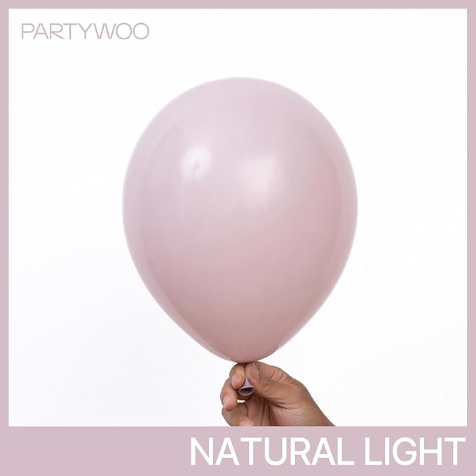 PartyWoo Dusty Pink Balloons 50 pcs 12 Inch Blush Pink Balloons for Graduation Baby Shower Gender Reveal Bachelorette Graduation Wedding Anniversaries Birthday Party Decorations Pink-F54