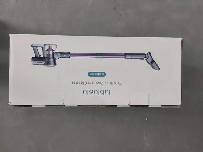 Lubluelu Cordless Vacuum Cleaner, Stick Vacuum Cordless Rechargeable with Lightweight 235W Brushless Motor, Self-Standing and Handheld Design for Carpet, Hard Floor and Pet Hair (Purple)