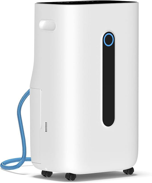 5,000 Sq.Ft 80 Pint Dehumidifer for Basements and Home-with Drain Hose,1.7Gallon Water Tank.Intelligent HumidityControl.Dual Protection and 4 Modes,for Large room