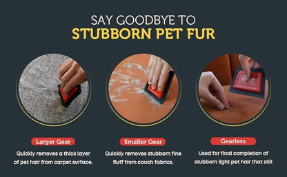 7 Steps - Mini Pet Hair Lint Fur Remover Detailer - Dog Cat Hair Remover - Auto Detailing Car Carpet Couch Furniture