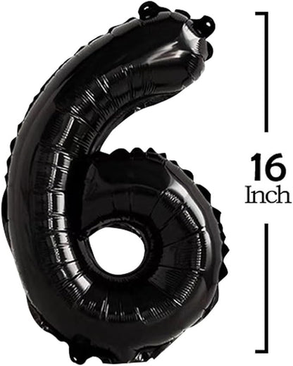 GOER 2026 Foil Number Balloons for 2026 New Year Eve Festival Party Supplies Graduation Decorations (Black,16 Inch)