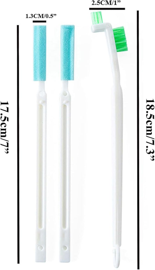 Coralpearl Bottle Cap Brush Mini with Little Flat Detail Scrubbers, Tiny Crevice Split Crack Cleaner for Cleaning Groove Gap Corner of Lids, Window Door Tracks, Grout, Small Parts, and Keyboard (3)