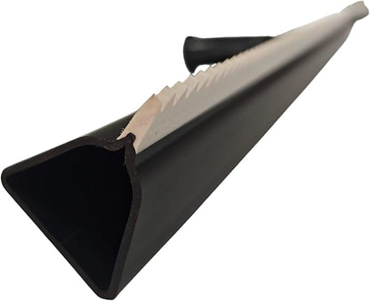 24in Epoxy Squeegee, Teeth Notched Squeegee for Self Leveling Cement Urethane Epoxy Floor Wall Spreader, Lightweight Professional Epoxy Tool for Garage Floors Driveways Walls, Black