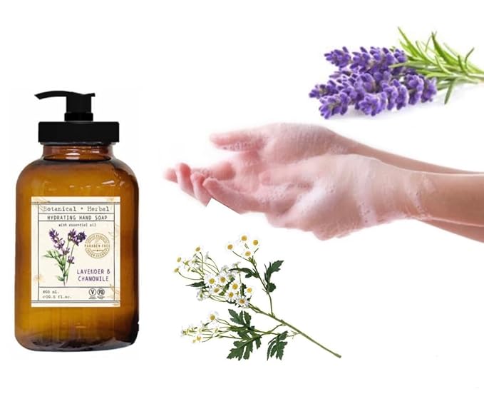 Home and Body Company | Apothecary 101 | 4 Hand Soaps | Hand Wash Ultra Moisturizing Formula in Glass Bottles (Sage/Eucalyptus, Coconut/Hibiscus, Lavender/Chamomile, Citrus/Verbena)