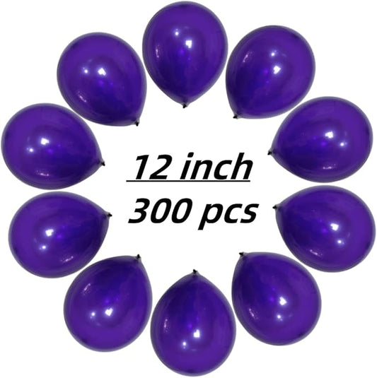 300 Pack Dark Purple Balloons 12 inch Dark Purple Latex Party Balloon Bulk for Various Party Events Decorations