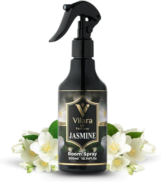 Room Spray Freshener - Long-Lasting Luxury Scents - Room and Linen Spray for Bedding, Sheets, Fabric, Furniture for Aromatherapy - 10.14 fl oz (Jasmine)