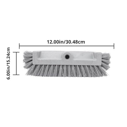 SPARTA 40422EC26 Floor Scrub Brush Head, Multi-Level, Dual Surface Plastic Block with Side Bristles, Crimped Polyester, Threaded Handle Hole, Ideal for Wide and Tight Spaces, BPA Free, 12 Inches, Pink