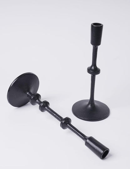 SEINHIJO Iron Taper Candle Holder Set of 2 - Decorative Tall Candle Stand, Candlestick Holder for Wedding, Dining Table, Party Decoration