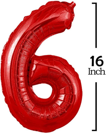 GOER 2026 Foil Number Balloons for 2026 New Year Eve Festival Party Supplies Graduation Decorations (Red,16 Inch)