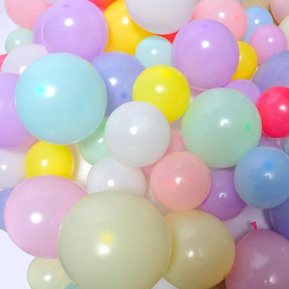 200 Pcs Pastel Balloons 10 Inch and 5 Inch Assorted Macaron Candy Colored Latex Balloons Pastel Rainbow Balloons Different Sizes 12 Kinds Colors Party Balloons