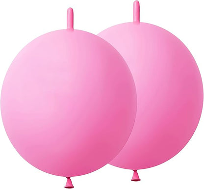 Pink Link Balloons 10 Inch 120 Pcs Latex Linking Balloons for Birthday Wedding Party Festival Decorations