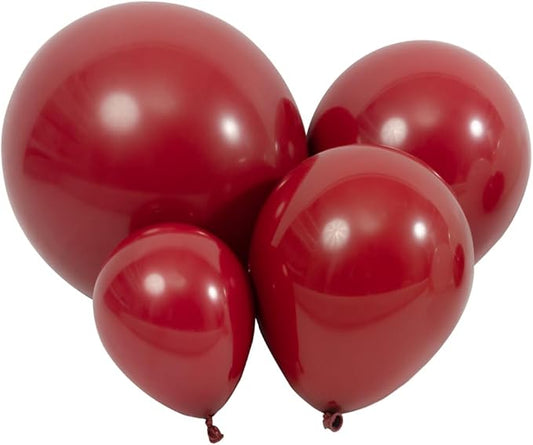 Ruby Red Balloons 100 pcs Dark Red Latex Balloon Different Sizes 18 12 10 5 Inch Premium Helium Balloons for Balloon Garland Arch Birthday Party Wedding Valentine's Day Christmas Decorations