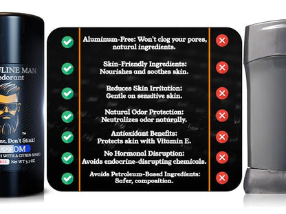 Deodorant for Men - Aluminum Free Mens Deodorant - Travel Size Natural Deodorants - Sweat Protection for Underarm - Stain-Free Stick Deodorants - Made in USA, 3.2oz (Pack of 2, Freedom)