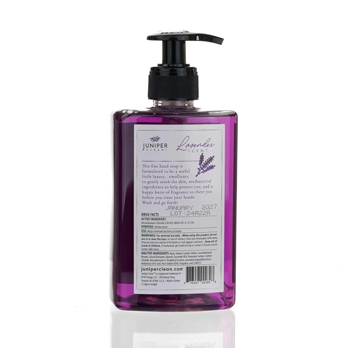 Antibacterial Hand Soap with Pump, Lavender Scent, Liquid Hand Soap 17 Fl Oz (Pack of 1)