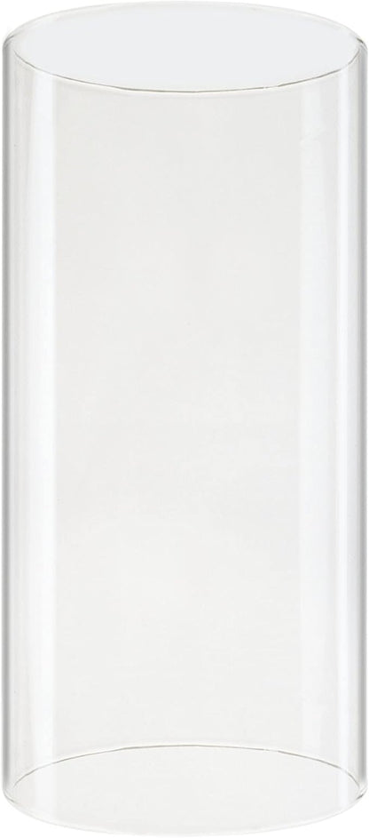 CYS Excel Glass Hurricane Candle Holder – 3" Diameter x 6" Height | Open-Ended Bottomless Cylinder Sleeve, Clear Glass Chimney Tube Cover, 1 Piece