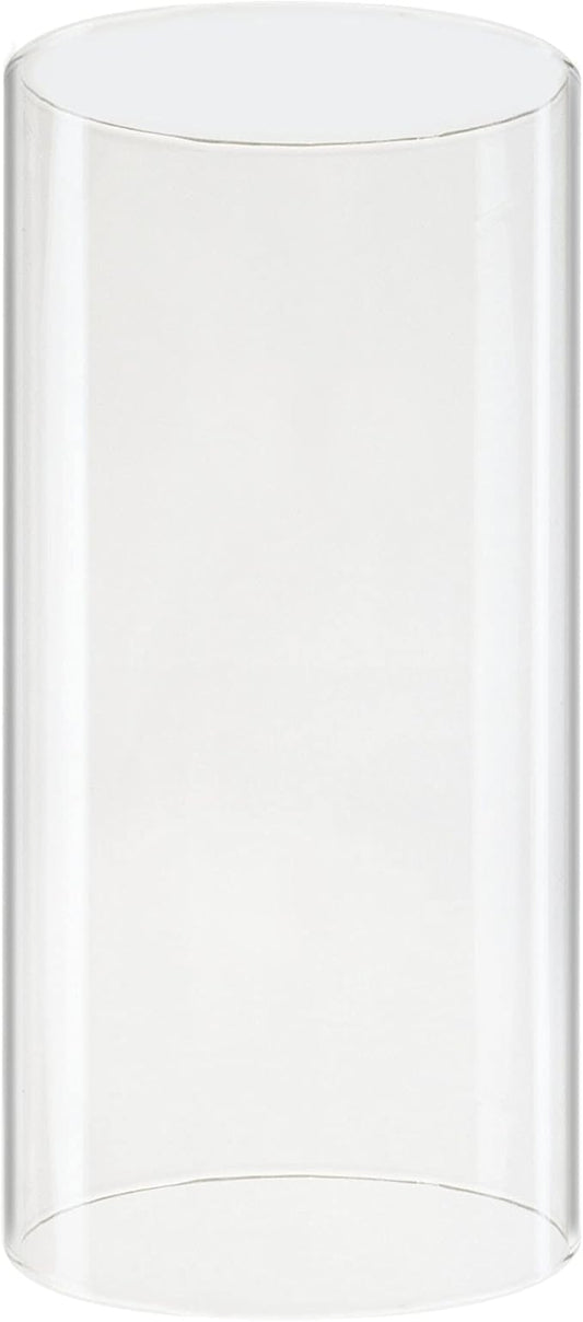 CYS Excel Glass Hurricane Candle Holder – 3" Diameter x 6" Height | Open-Ended Bottomless Cylinder Sleeve, Clear Glass Chimney Tube Cover, 1 Piece