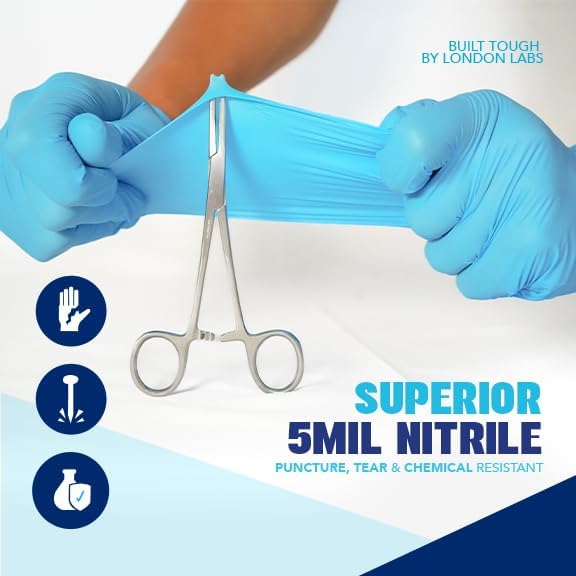Nitrile Gloves, Blue, Small, Disposable, Latex-Free, Powder-Free, 100 Count