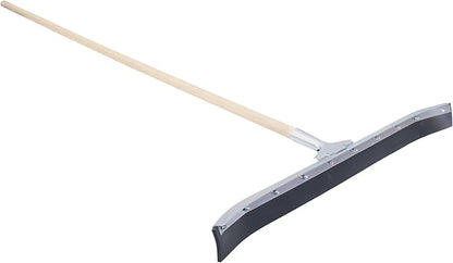 MARSHALLTOWN Asphalt Squeegee, 24 Inch Neoprene Curved Blade, 60 Inch Wood Handle, Spread Sealer Over Asphalt, Reversible, RED700247