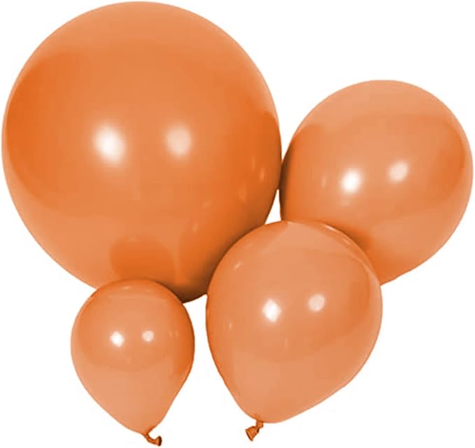 100pcs Retro Cocoa Brown Balloons 18 inch +12 inch +10 inch +5 inch Dark Orange Balloon for Christmas Thanksgiving Birthday Party Graduation Baby Shower