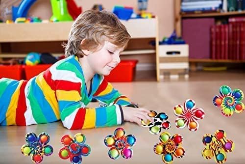20 Pcs Fidget Spinners Pop Toys for Party Favors, Sensory Fidget Toys Bulk for Classroom Prizes, Easter Christmas Valentine Gifts for Kids Easter Basket Stuffers