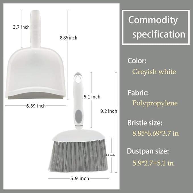 Broom Dustpan Brush Small Dust pan : Mini Broom and Dustpan Set Mini Dust pan and Brush Set Whisk Broom and Dustpan Set Small Broom and Dust pan Set for Desk, Home,Tent (Gray 3pcs)