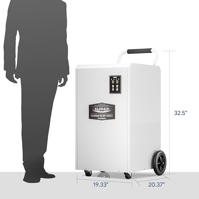 ALORAIR Commercial Dehumidifier 275 Pints with Drain Hose SLGR Tech High Efficient Industrial Dehu for Water Damage Restore, Basement, Warehouse, Home Use, Garage, 5 Years Limited Warranty