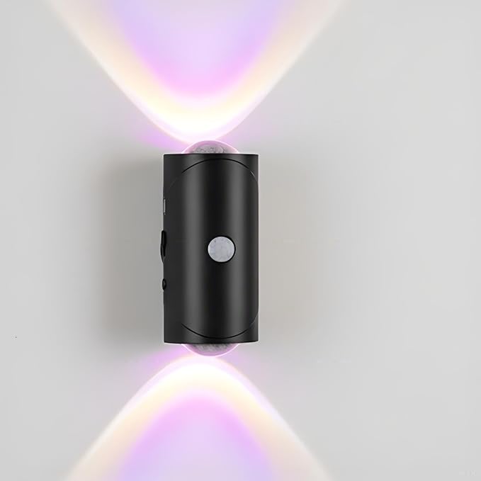 Motion Sensor Night Light,Motion Sensor Light Indoor,USB Type-C Charging,Magnetic Mount,Colorful neon Colors Change,Wall lamp,Battery Operated Wall Sconce for Bedroom,Bathroom
