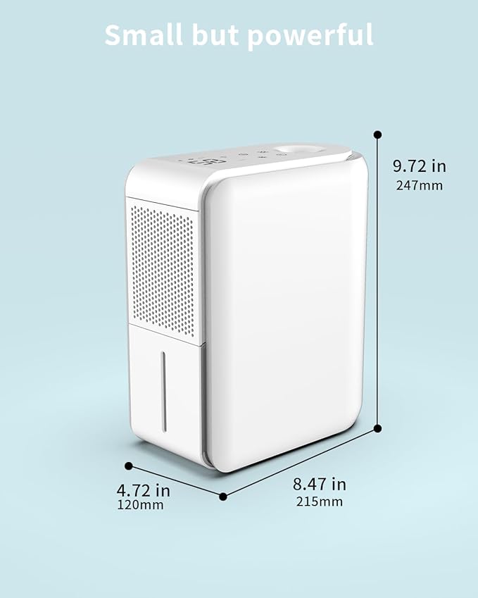 Dehumidifier, Humidifier & Air Filtration & aroma diffuser 3 in 1-1000ml Tank, Auto Humidity Control, ≤45dB Quiet, 7-Color LED for Bedroom/RV/Office (350 sq.ft)