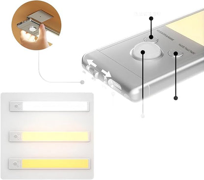 Motion Sensor Indoor Lights, 25x3.8x1 cm, USB Rechargeable Touch-Control Light for Closet, Hall, Kitchen, Night, Home, Safe Lighting for Family, Friends