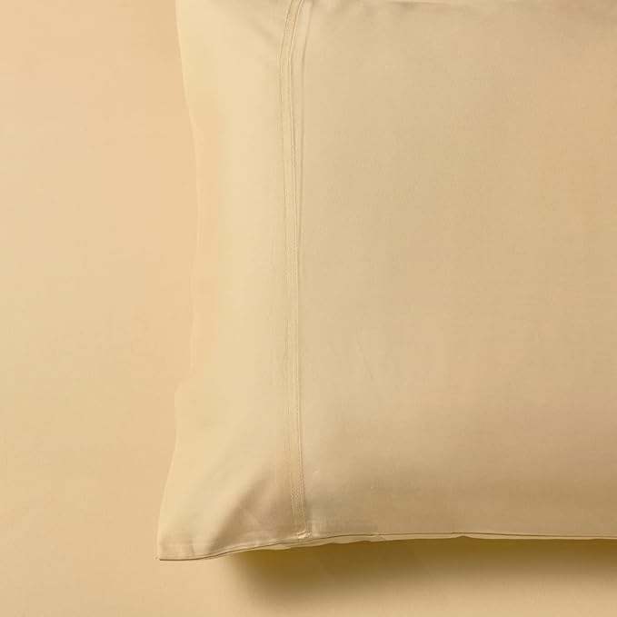 Royal Hotel Bedding ABRIPEDIC Sheets, Viscose from Bamboo, Sheet Set 600 Thread Count, Silky Soft Sheets, Viscose from Bamboo, Sheet Set, King, Canvas