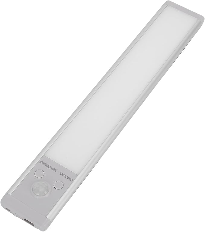 GOWENIC 9.4in Under Cabinet Lighting, Rechargeable Motion Sensor Light Indoor, Stick On Battery Operated Magnetic Closet Lights, Wireless Under Counter for Kitchen, Pantry, Stairs