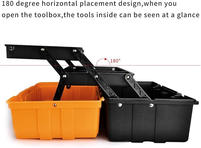 17-Inch Three-Layer Plastic Storage Box/Tool Box/Sewing Box Organizer, Multipurpose Organizer and Portable Handled Storage Case for Art Craft and Cosmetic (Style A)