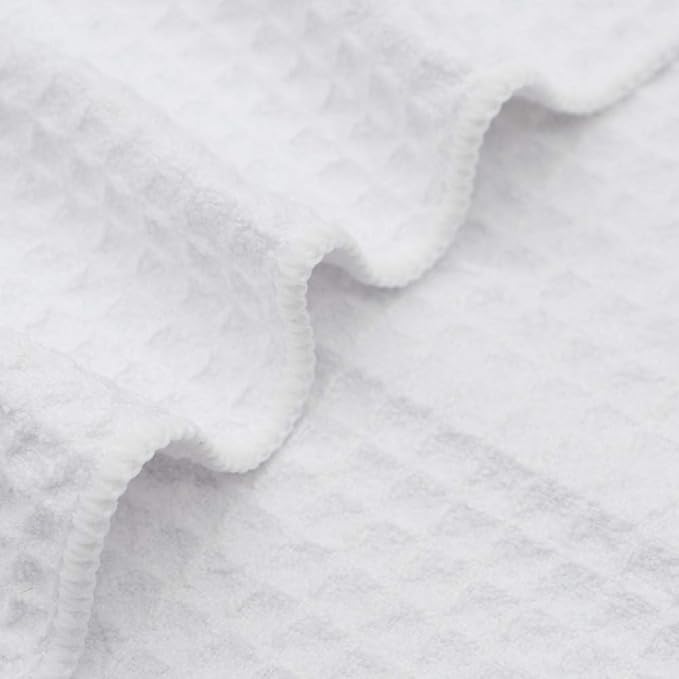 Microfiber Kitchen Cleaning Cloth Thick Dish Rags Waffle Weave Washcloths Dish Cloths Ultra Absorbent Odor Free 12inch X 12inch 6 Pack White