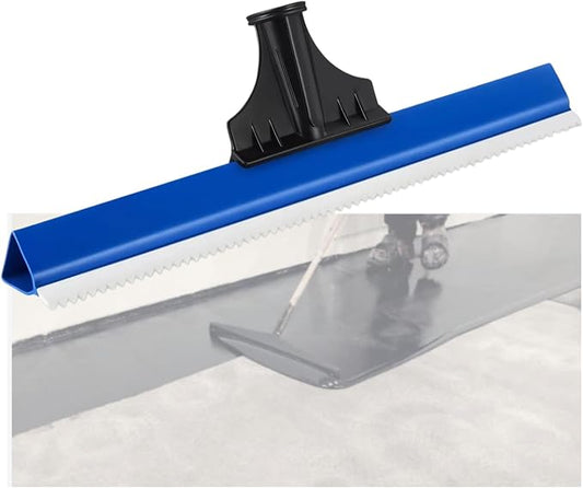 24in Epoxy Squeegee, Teeth Notched Squeegee for Self Leveling Cement Urethane Epoxy Floor Wall Spreader, Lightweight Professional Epoxy Tool for Garage Floors Driveways Walls