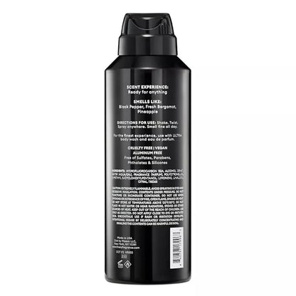 Finery Ultra MEN'S DEODORANT SPRAY | Fine Fragrance - Deodorant Body Spray | 24 HOURS ODOR PROTECTION | 4oz