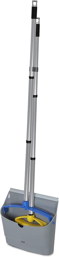 Garbage Lift with Broom, Yellow, Grey and Blue, 45 cm