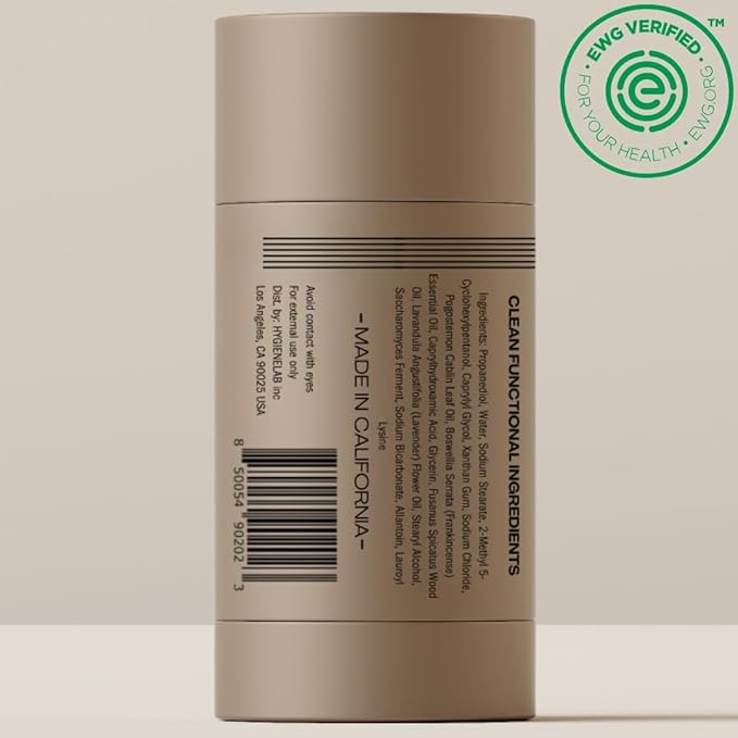 HygieneLab Men’s Deodorant – Aluminum-Free, 24-Hour+ Odor Protection, EWG Verified, Premium Sandalwood Scent, Smooth Glide Application, Powered by Essential Oils