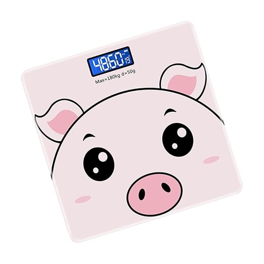 Multifunctional Digital Weight Scale with Screen for Adults and Home Body Weight Monitor Pink Cute Design for Accurate Health Tracking